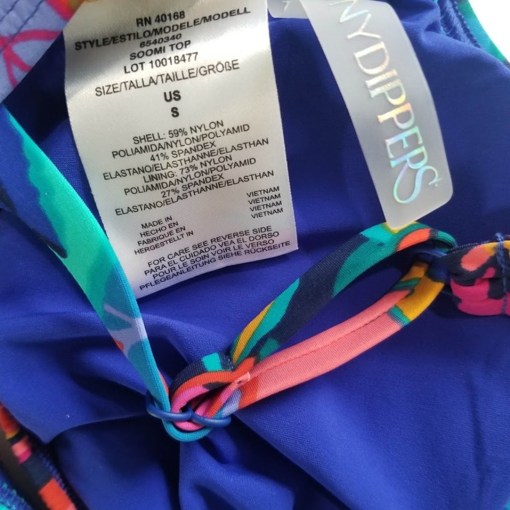 Skinny Dippers by Miraclesuit Tapestry Soomi Bikini Top Size Small - Picture 9 of 10